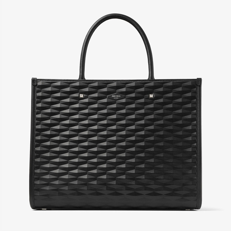 Avenue M Tote
Black Diamond Embossed 3D Leather Tote Bag 1
