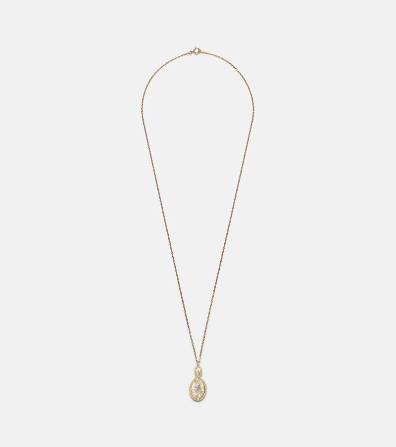 Joli Miroir 18kt and 9kt gold pendant necklace with citrines 1
