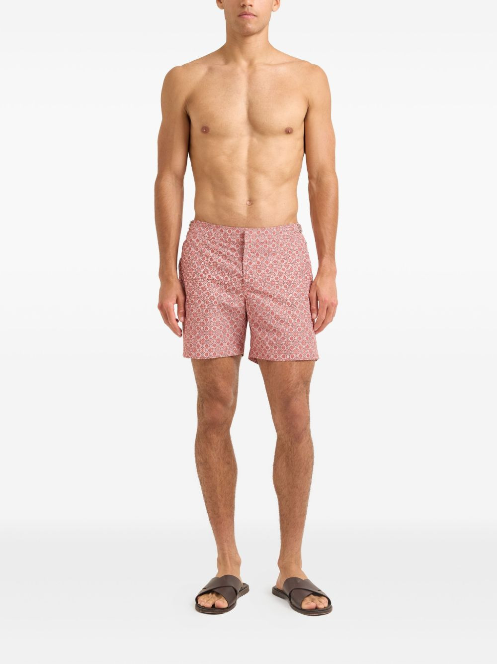 Bulldog geometric-pattern swim shorts - 2