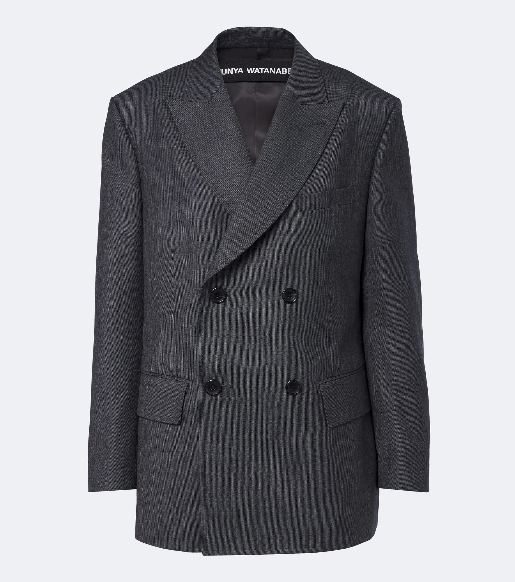 Double-breasted wool blazer - 1