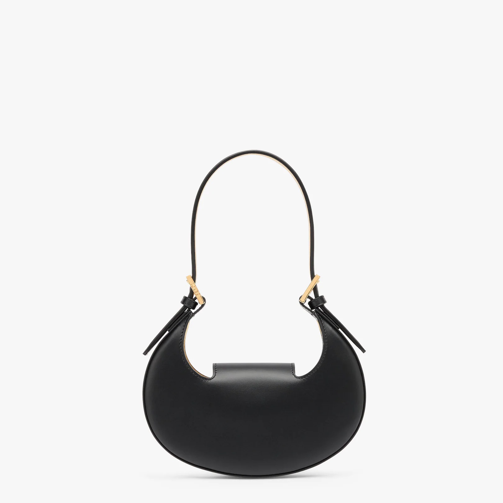 Fendi Cookie mini hobo bag made of black leather decorated with an FF clasp Lined internal compartme - 3