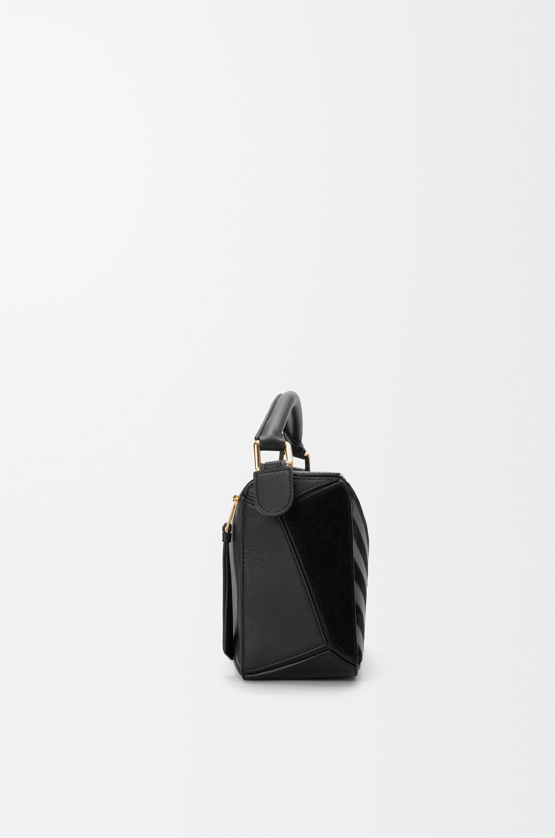 Small Puzzle bag in classic calfskin and suede - 5