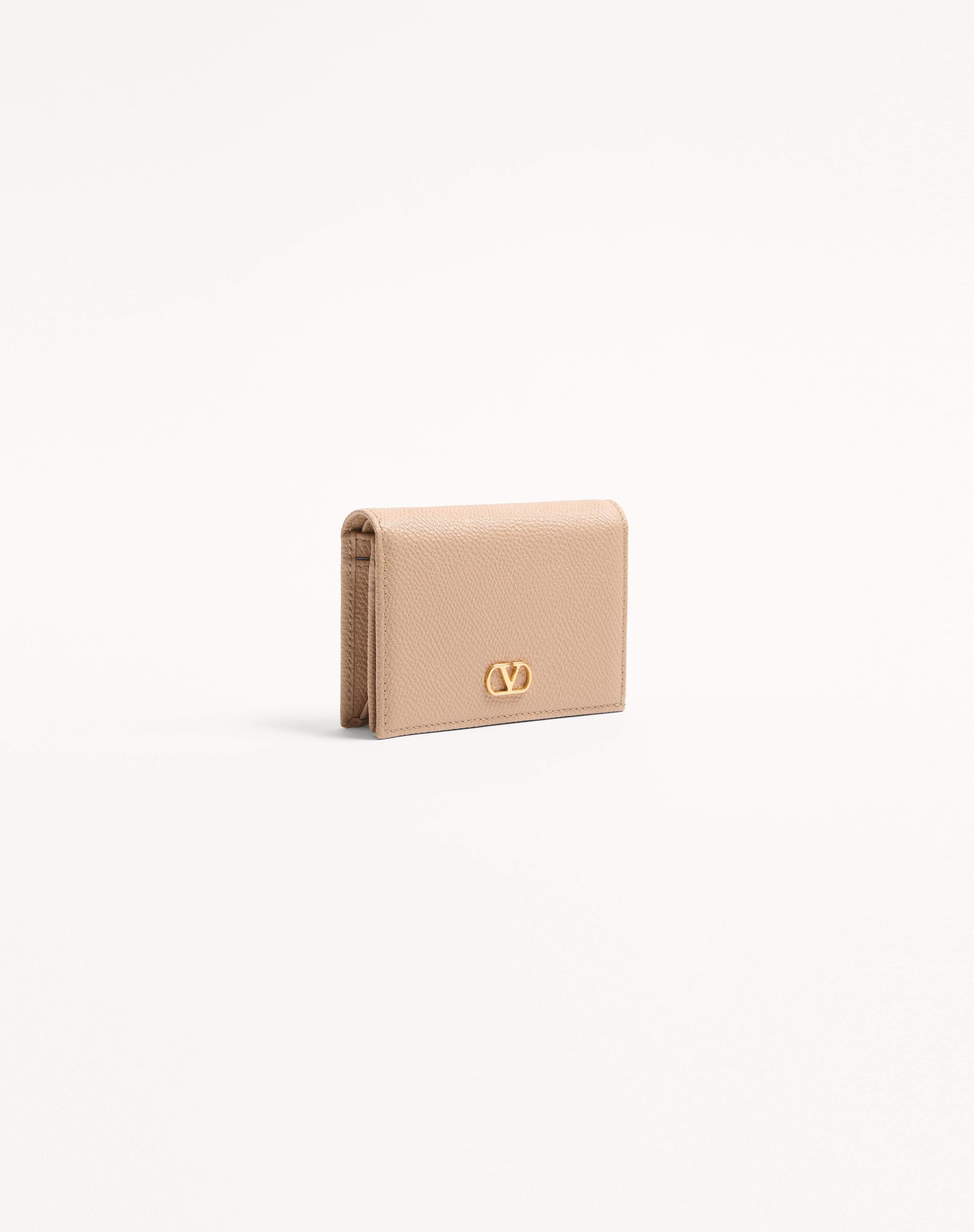 VLOGO SIGNATURE GRAINY CALFSKIN WALLET - 4