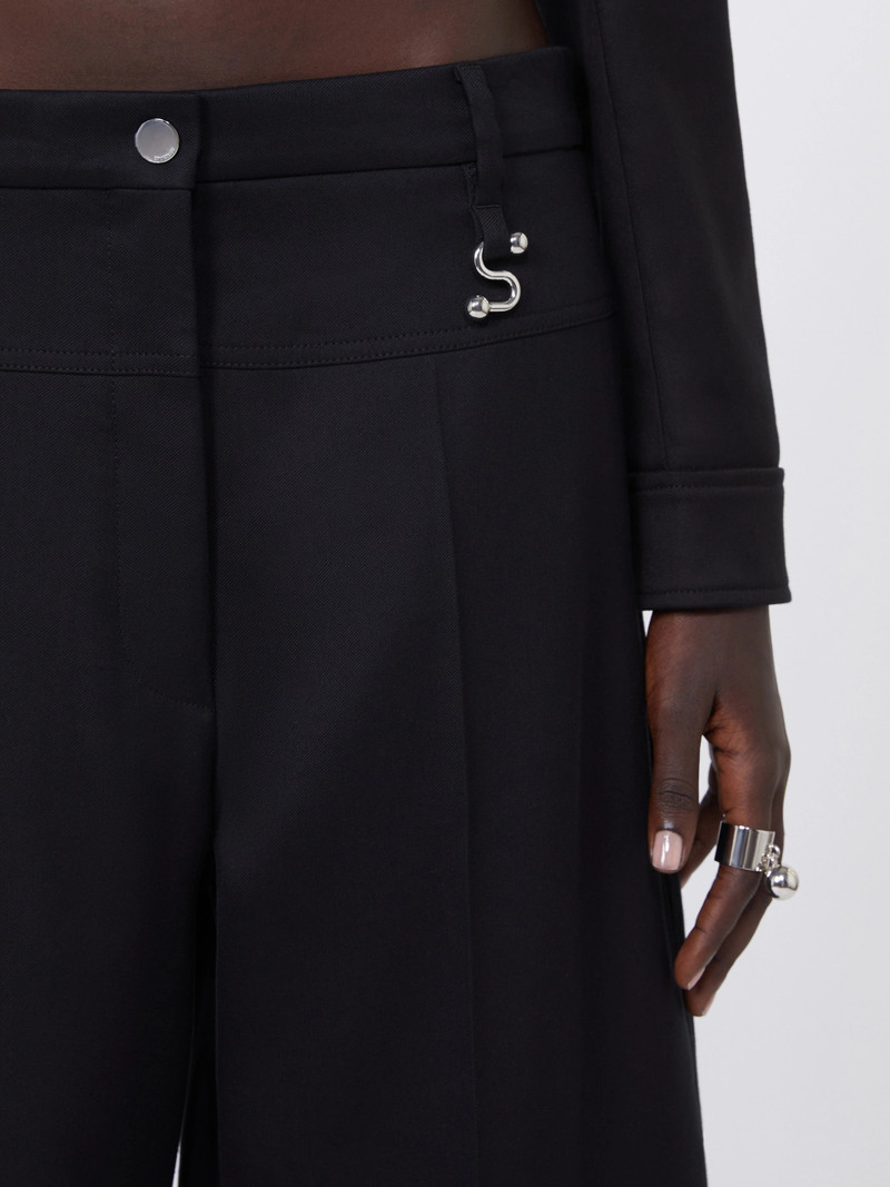 GELATINA Oversized gabardine trousers - BLACK 5