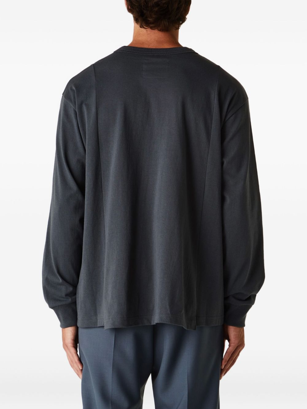 panelled-pocket T-shirt - 3