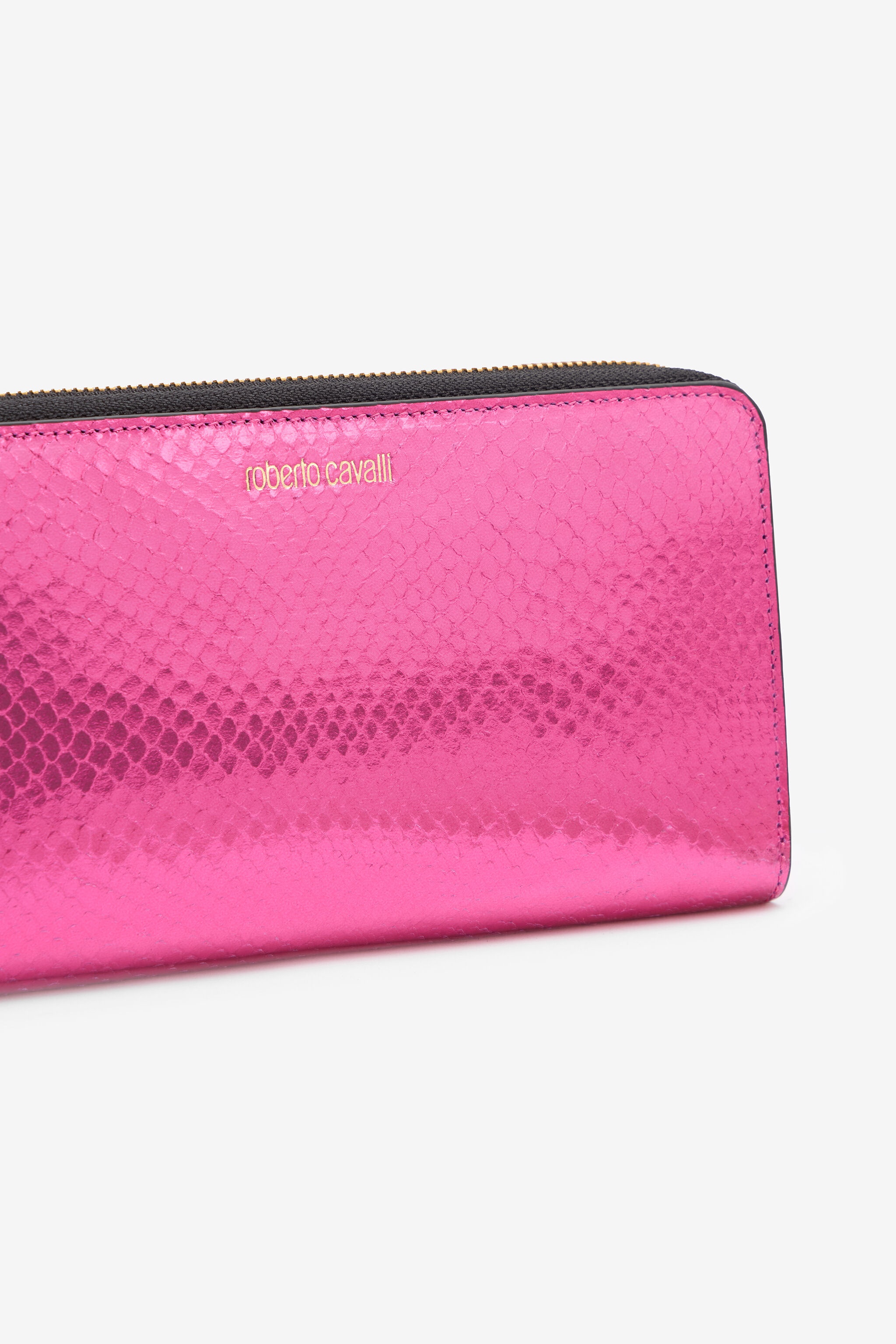 Zip-Around Wallet with Snake Print - 4