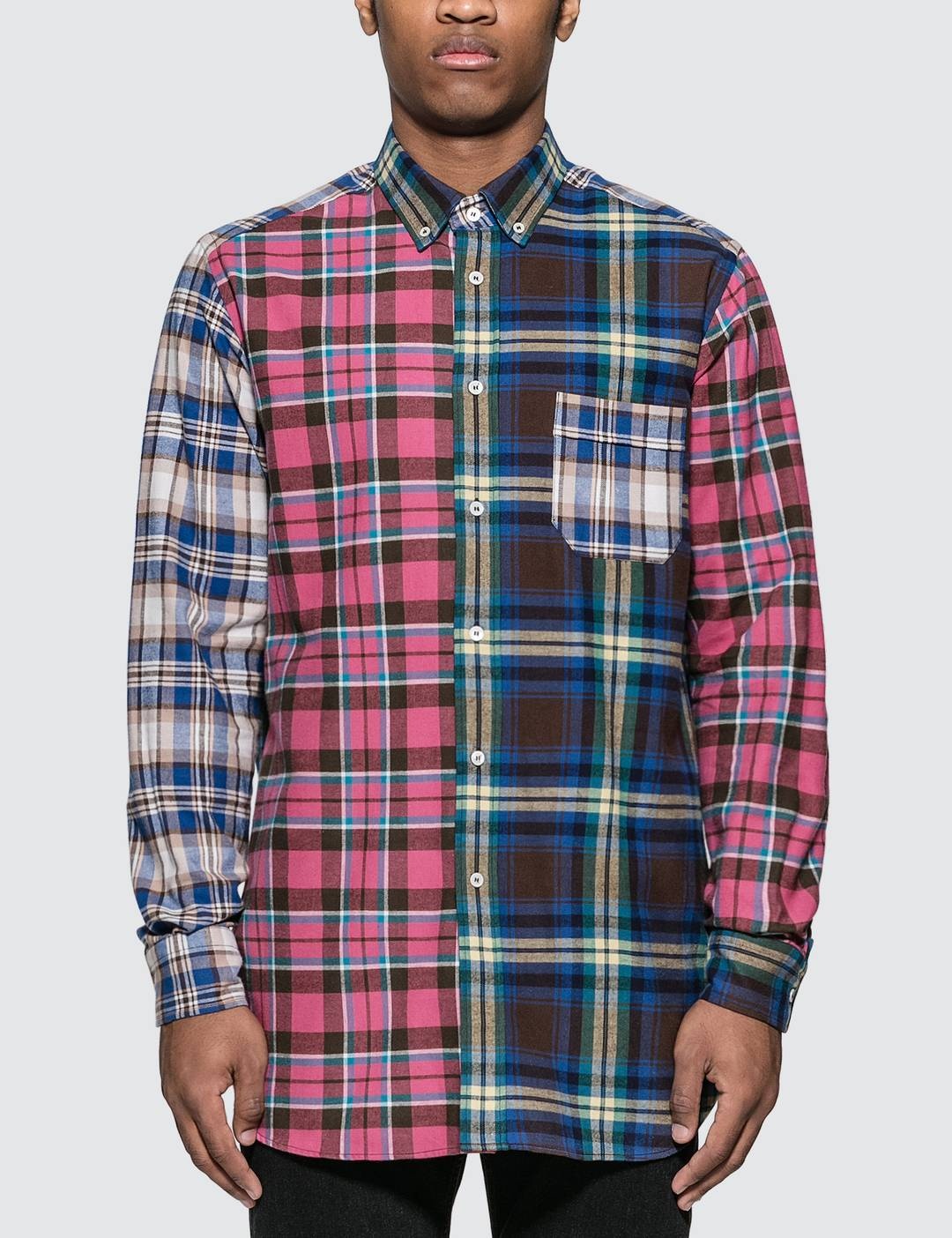 ELN Patchwork Check Overshirt - 1