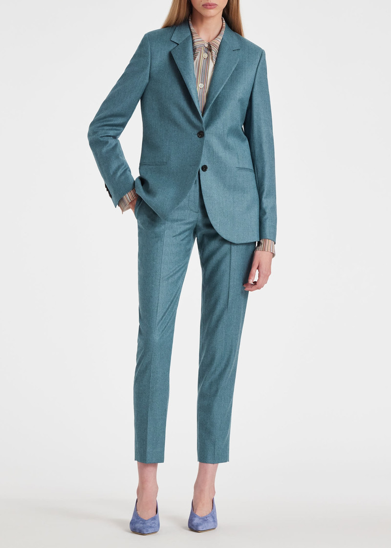 Teal Wool-Cashmere Blazer 7