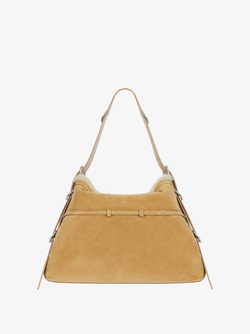 MEDIUM VOYOU BAG IN SUEDE AND SHEARLING 4