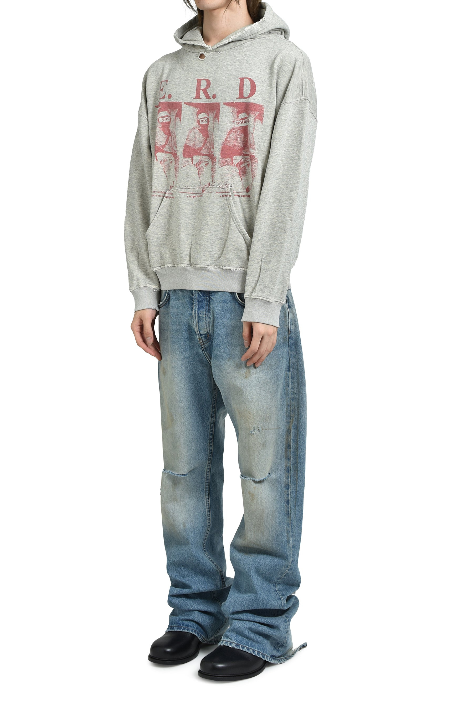 YOU ARE NOTHING HOODIE / HEATHER GRY - 5