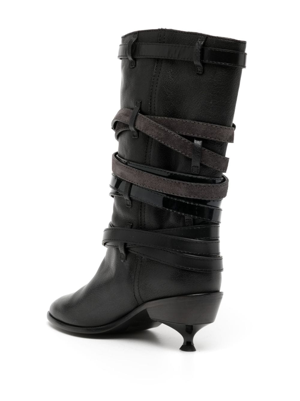 Quad belt leather boots - 3