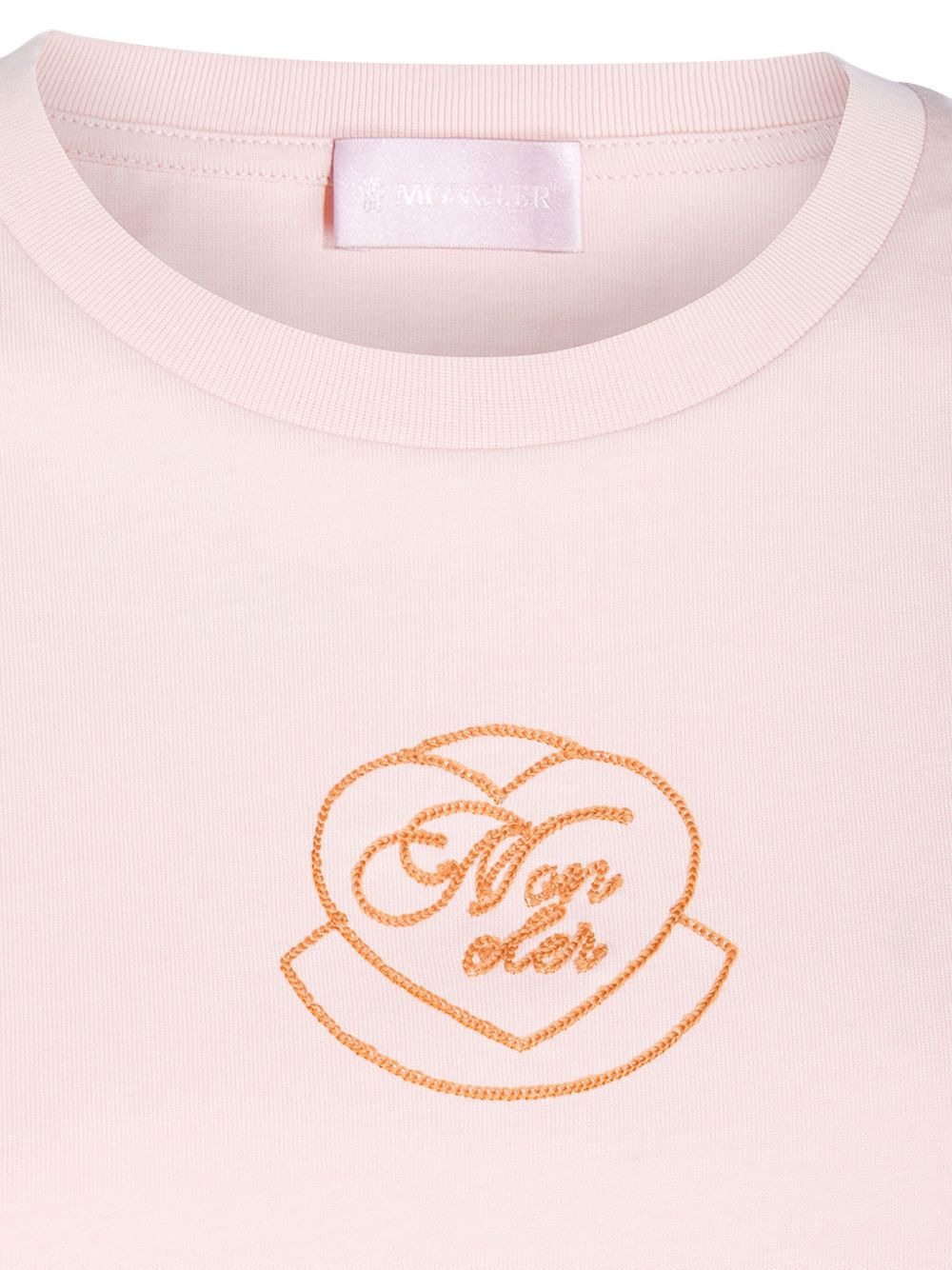heart-embroidered logo T-shirt - 4