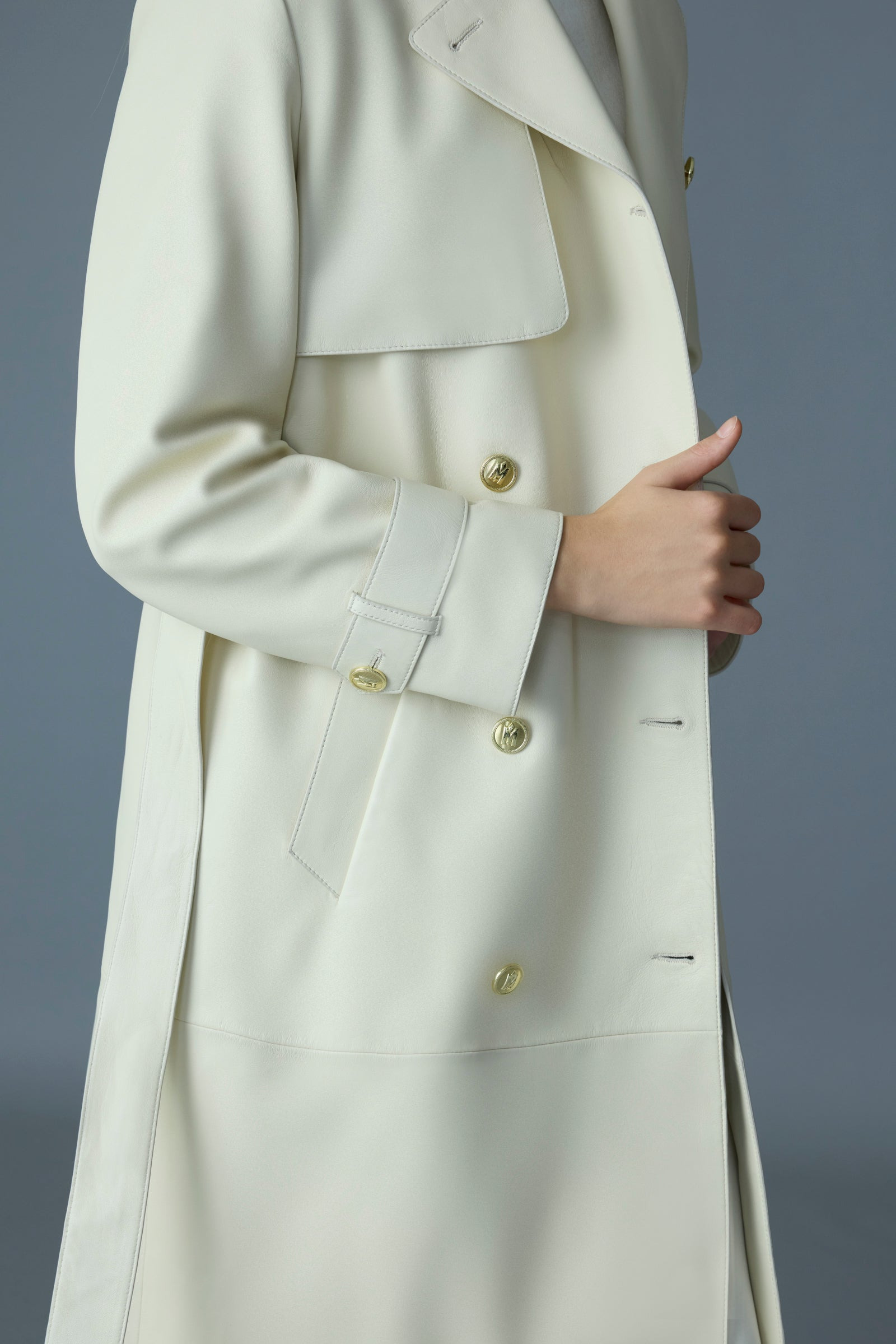 GAEL-V Maxi Leather Trench Coat - 5