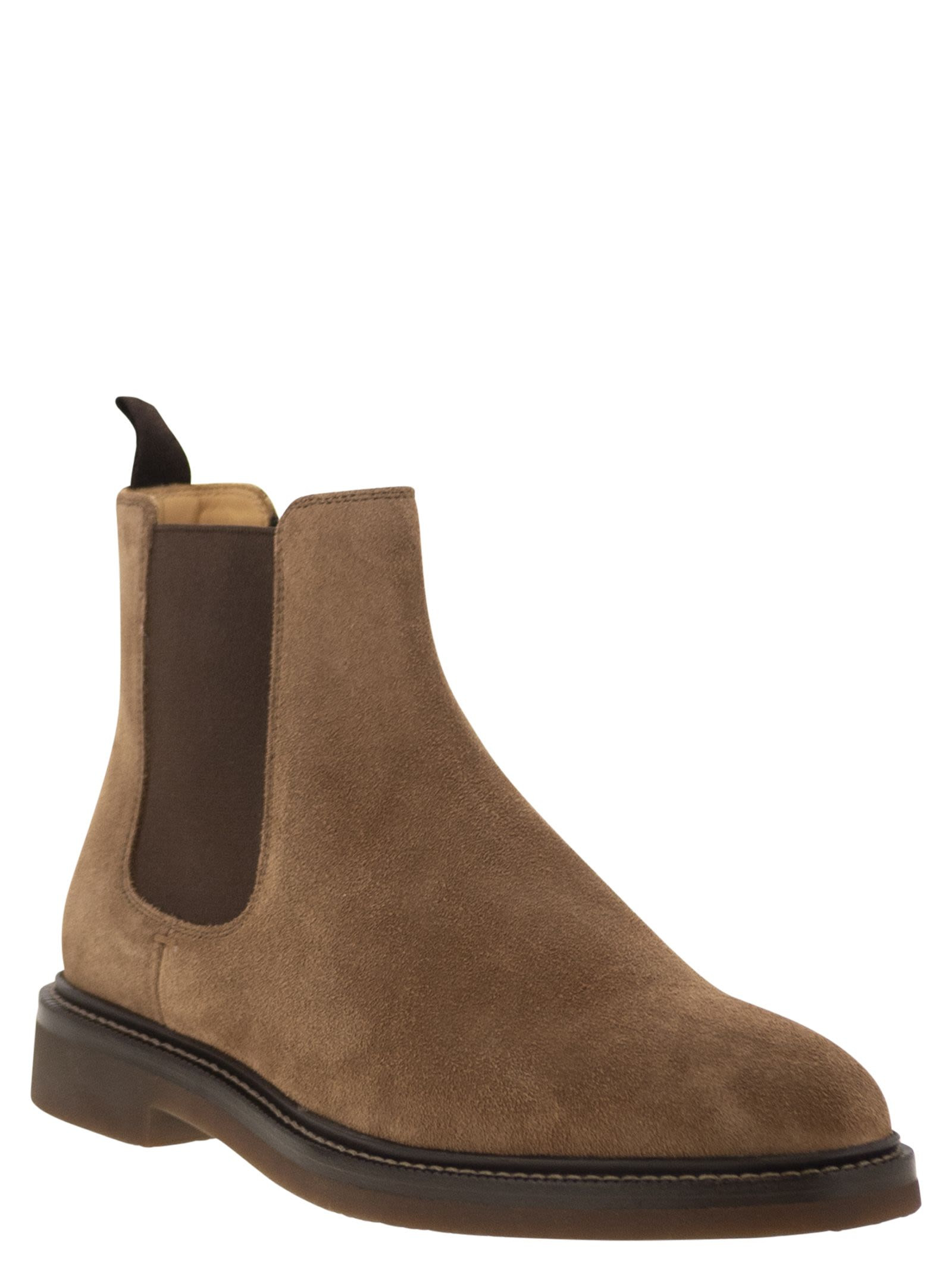 Brunello Cucinelli Men Chelsea Boot In Suede - 2