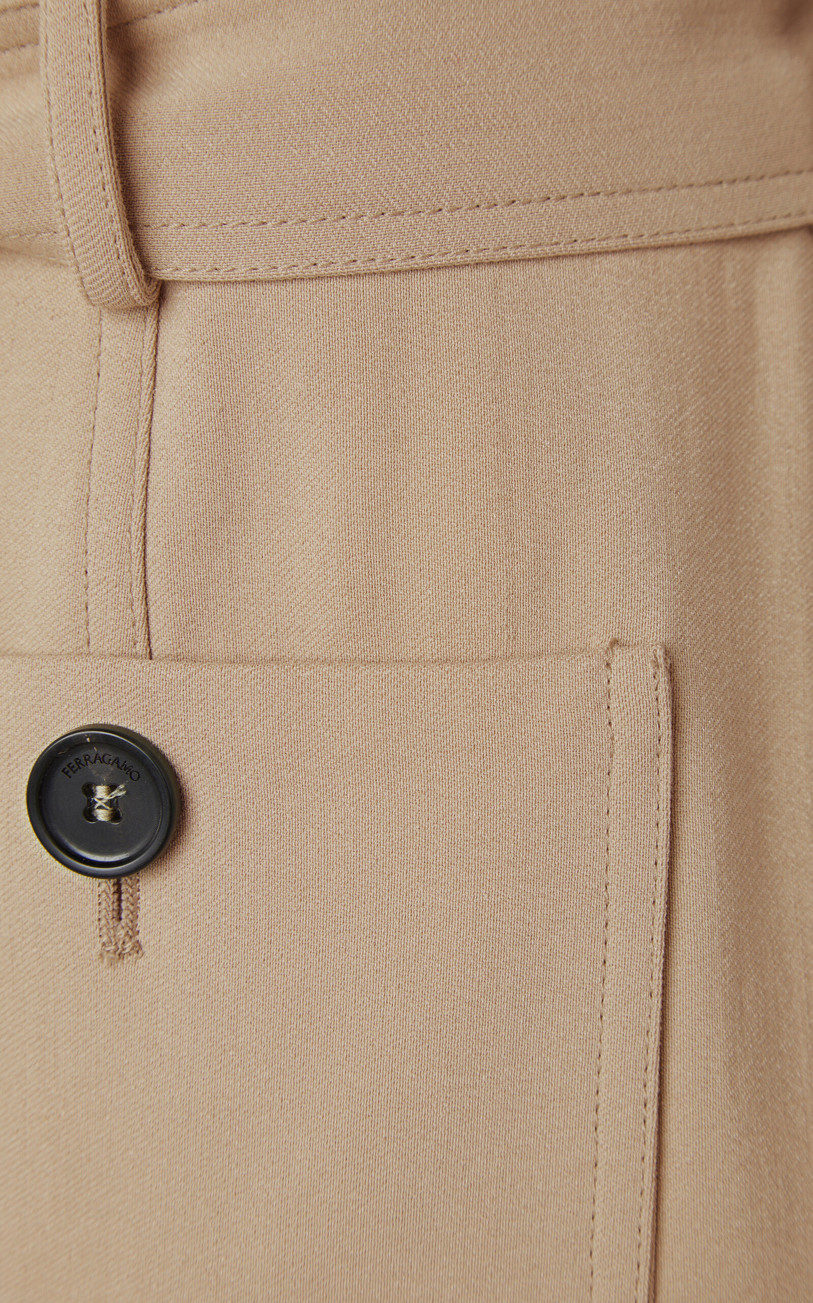 Panelled Cotton-Blend Mini Skirt tan - 5