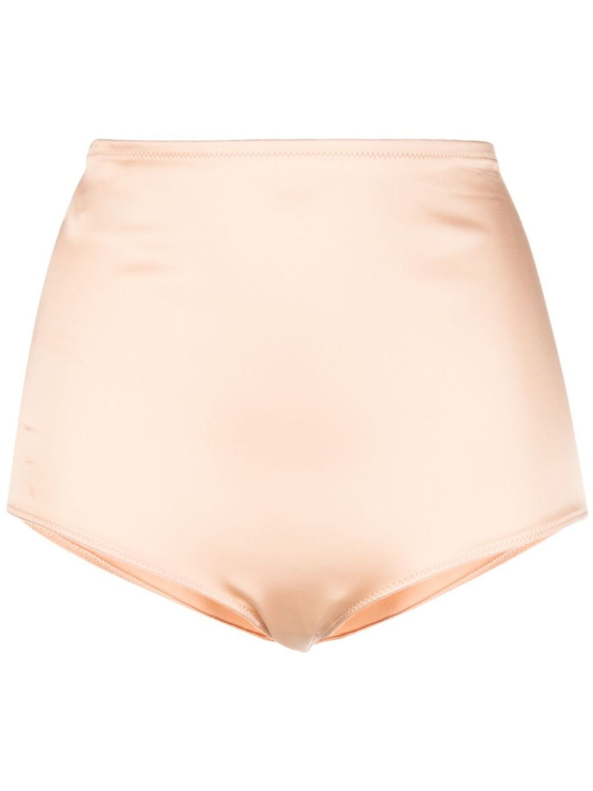 high-waisted satin briefs - 1
