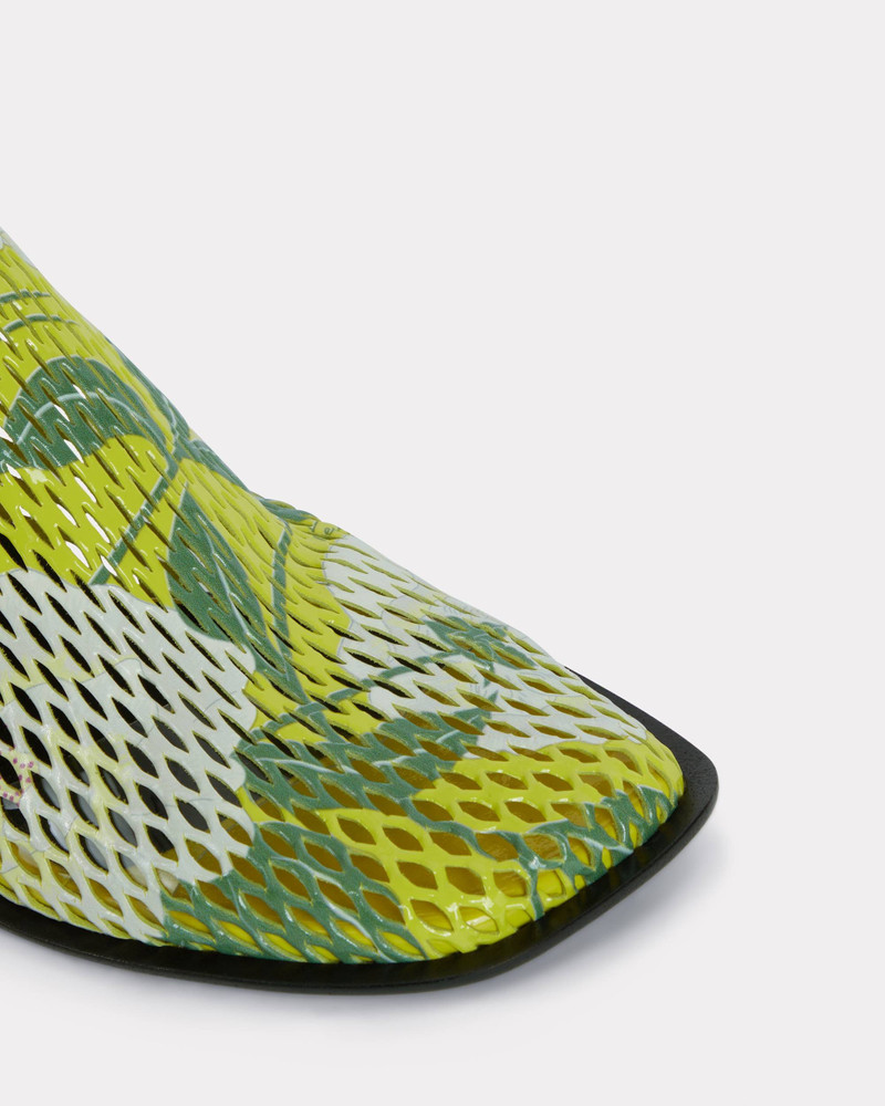 'KENZO-Shomi' heeled mules in perforated leather 4