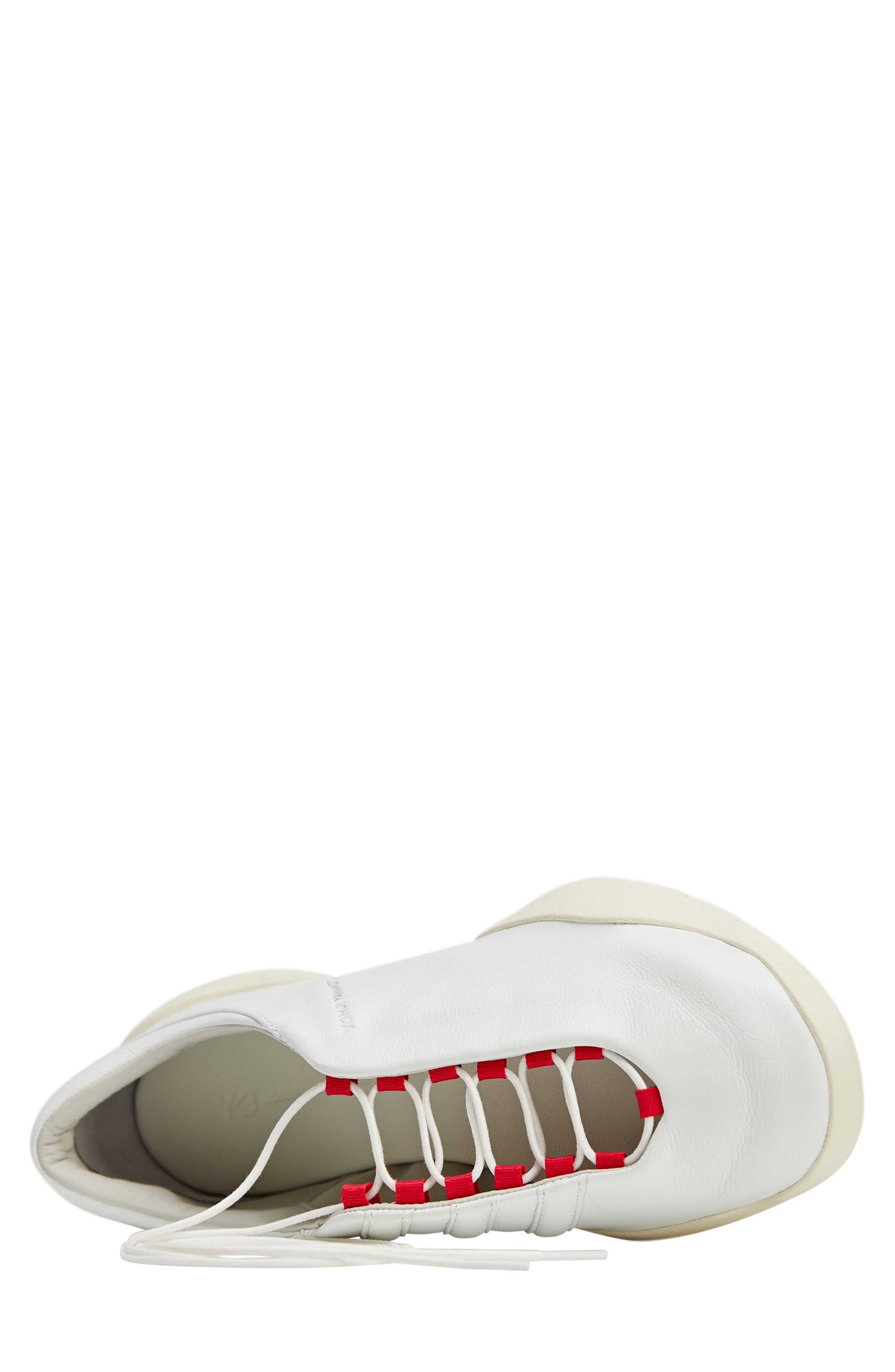 Y-3 Gender Inclusive Regu Mary Jane Sneaker in White/Cream/Scarlet at Nordstrom - 3