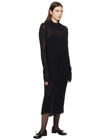 MM6 Maison Margiela Black Sheer Midi Dress outlook