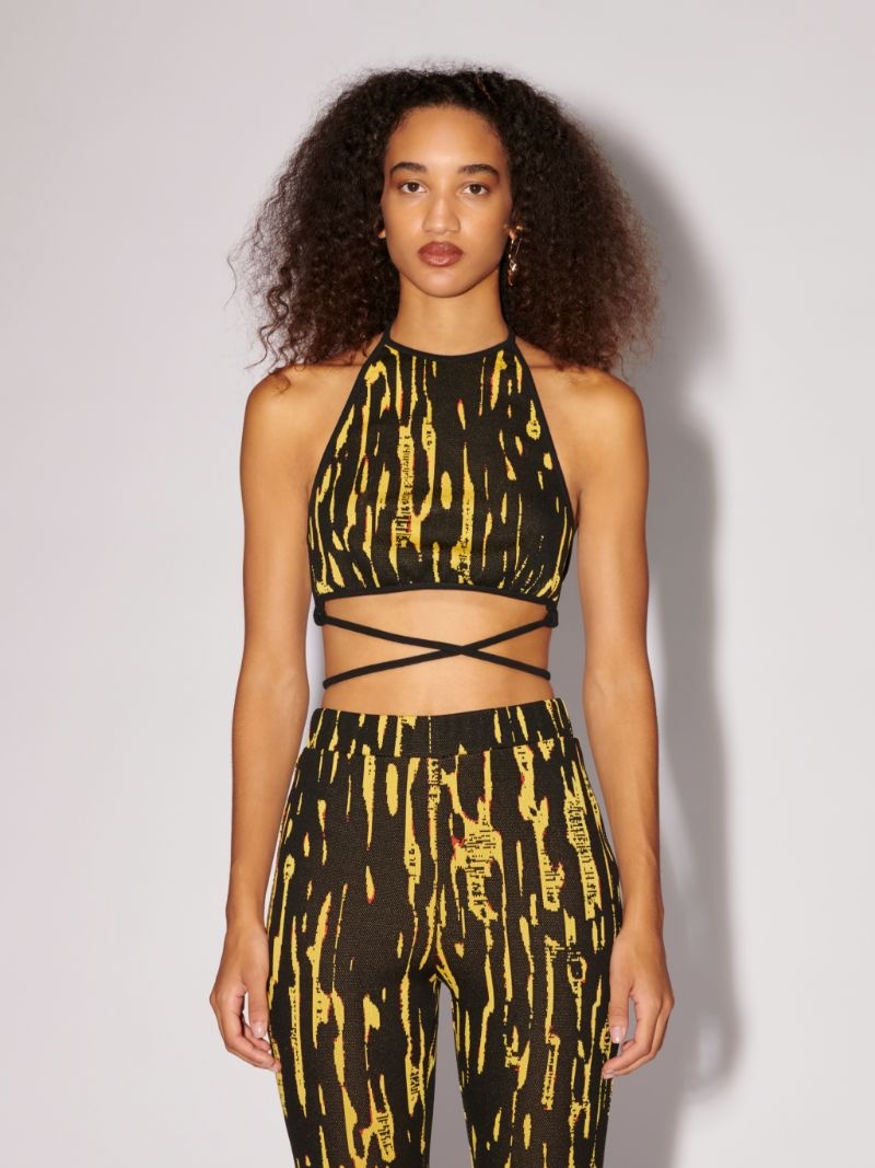JACQUARD CROSSED TOP - 3