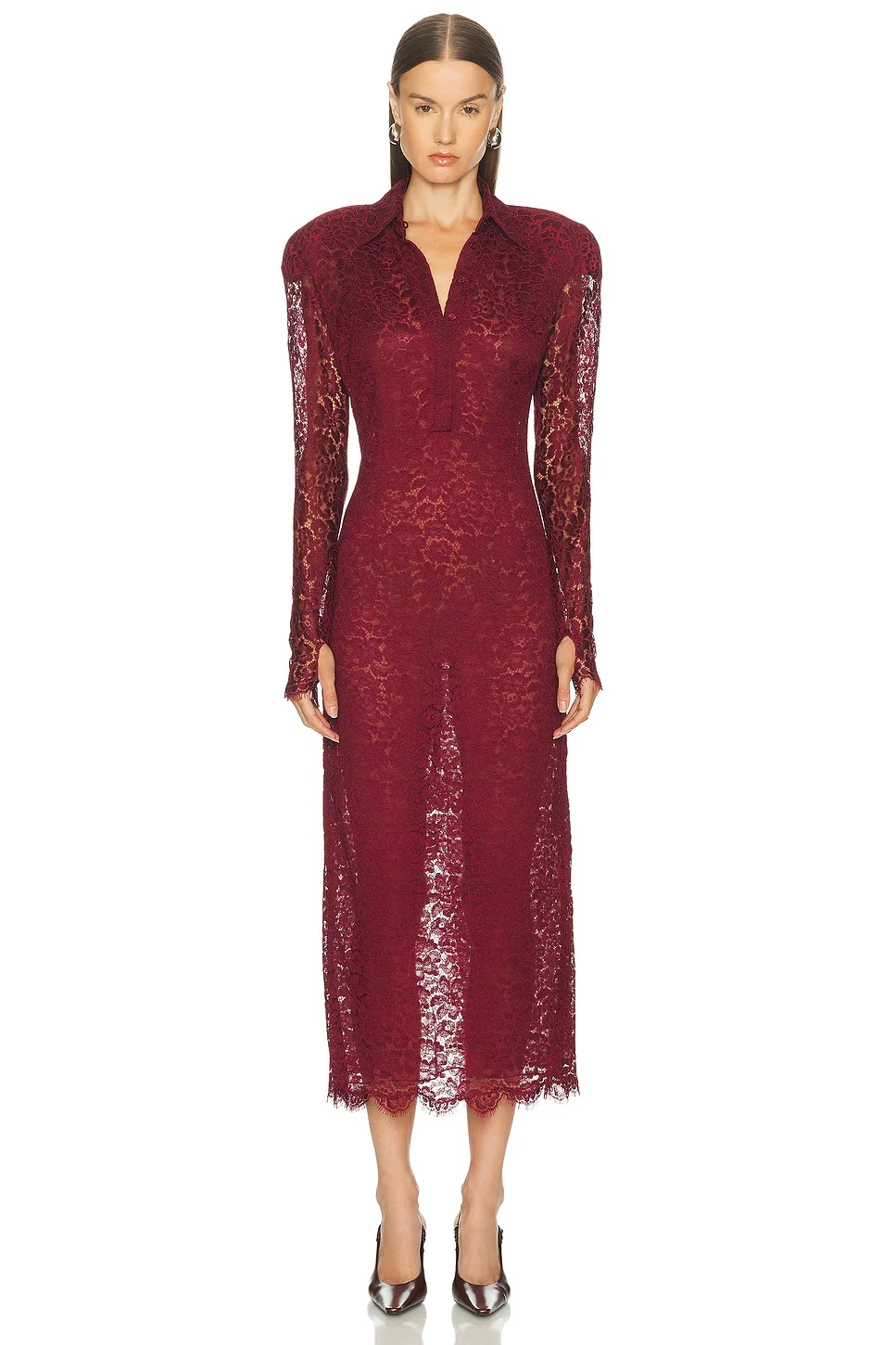 Lace Long Dress - 1