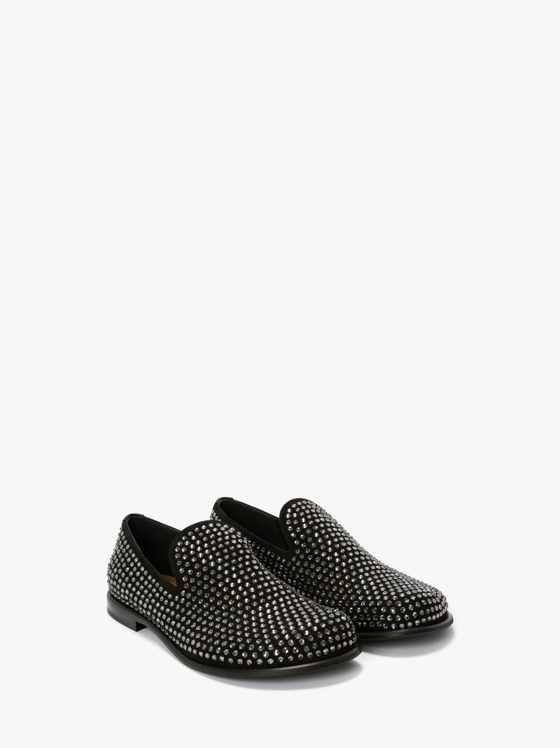 JW Anderson SUEDE MOCCASIN LOAFERS  WITH CRYSTALS outlook