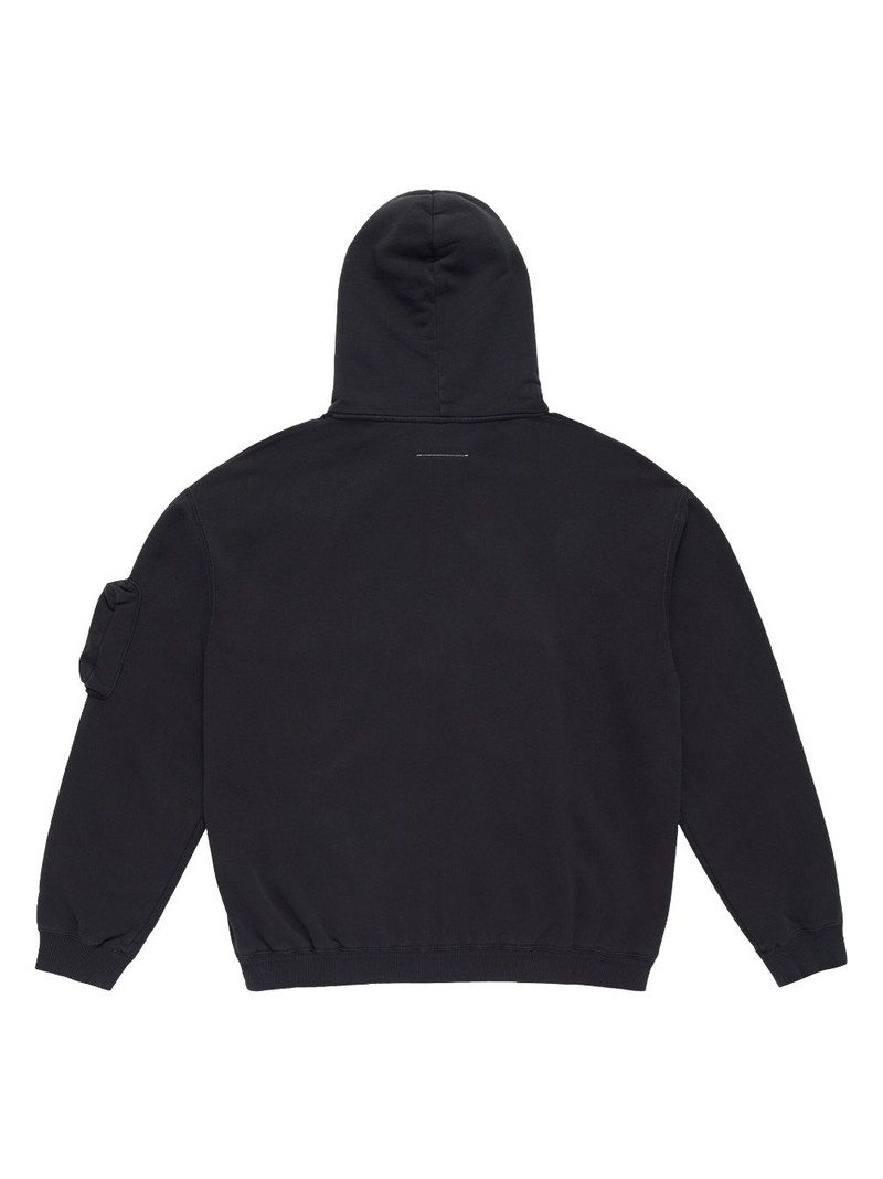 MM6 Maison Margiela cargo-pockets "Black" hoodie outlook