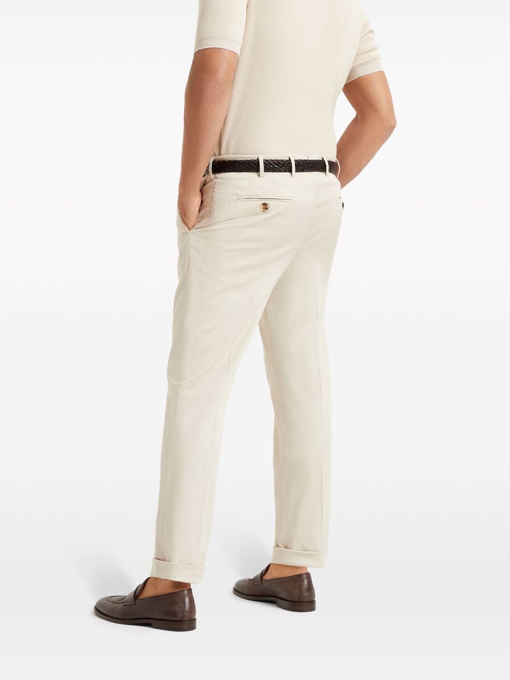 tapered-leg chino trousers - 4