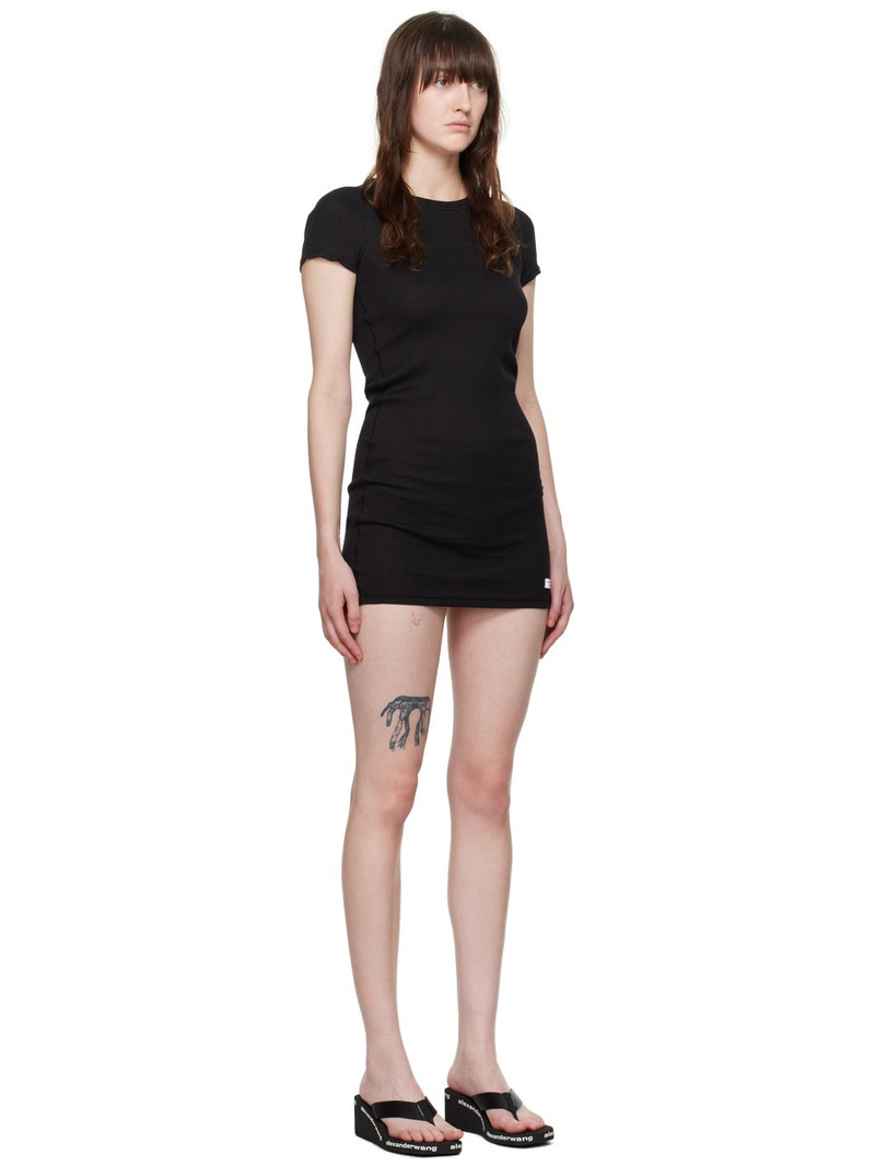 Alexander Wang Black Logo Patch Minidress outlook