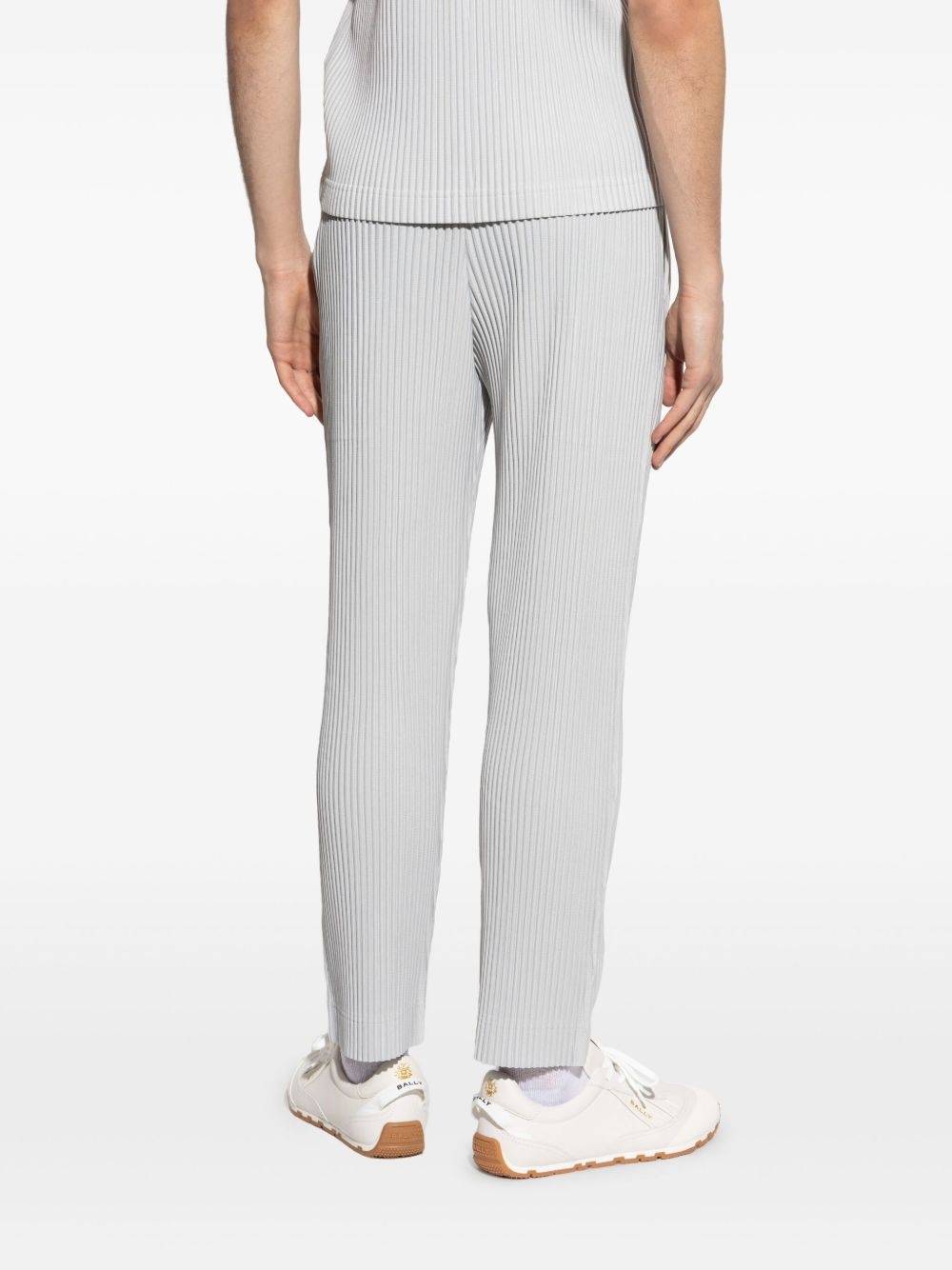 pleated straight-leg trousers - 4