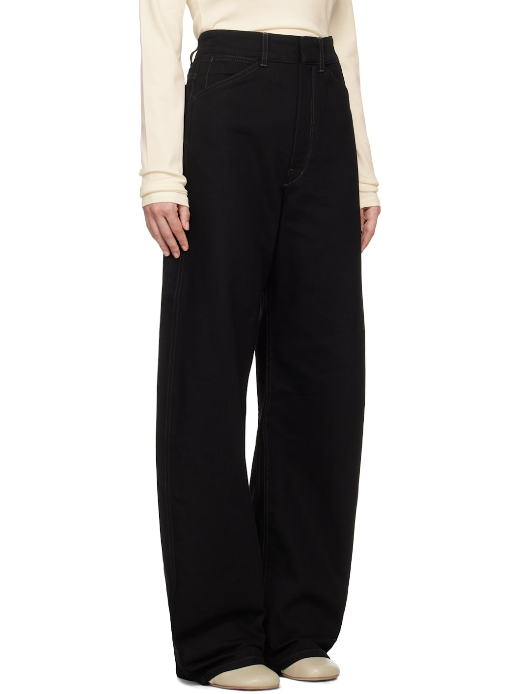 Black High Waisted Curve Jeans - 2