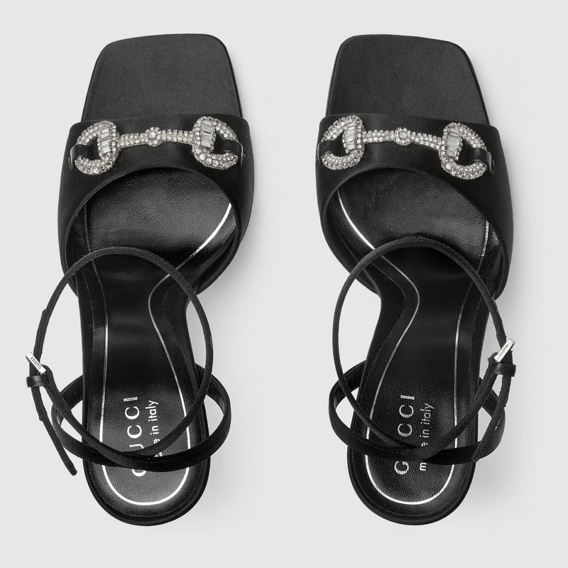 GUCCI Women's sandal with crystal Horsebit outlook