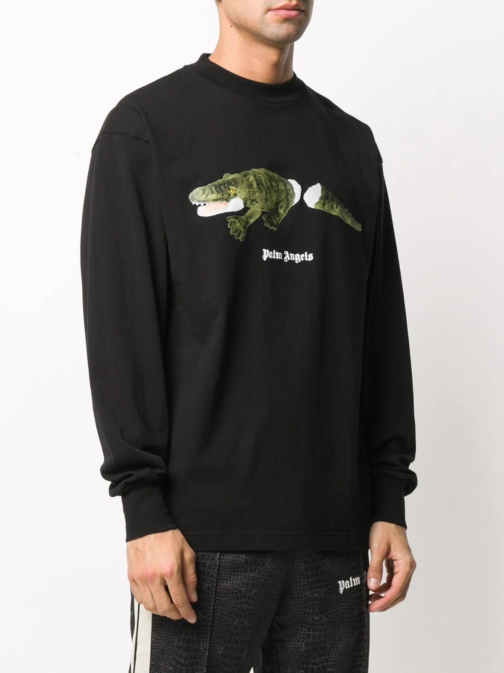 crocodile print long-sleeved T-shirt - 3