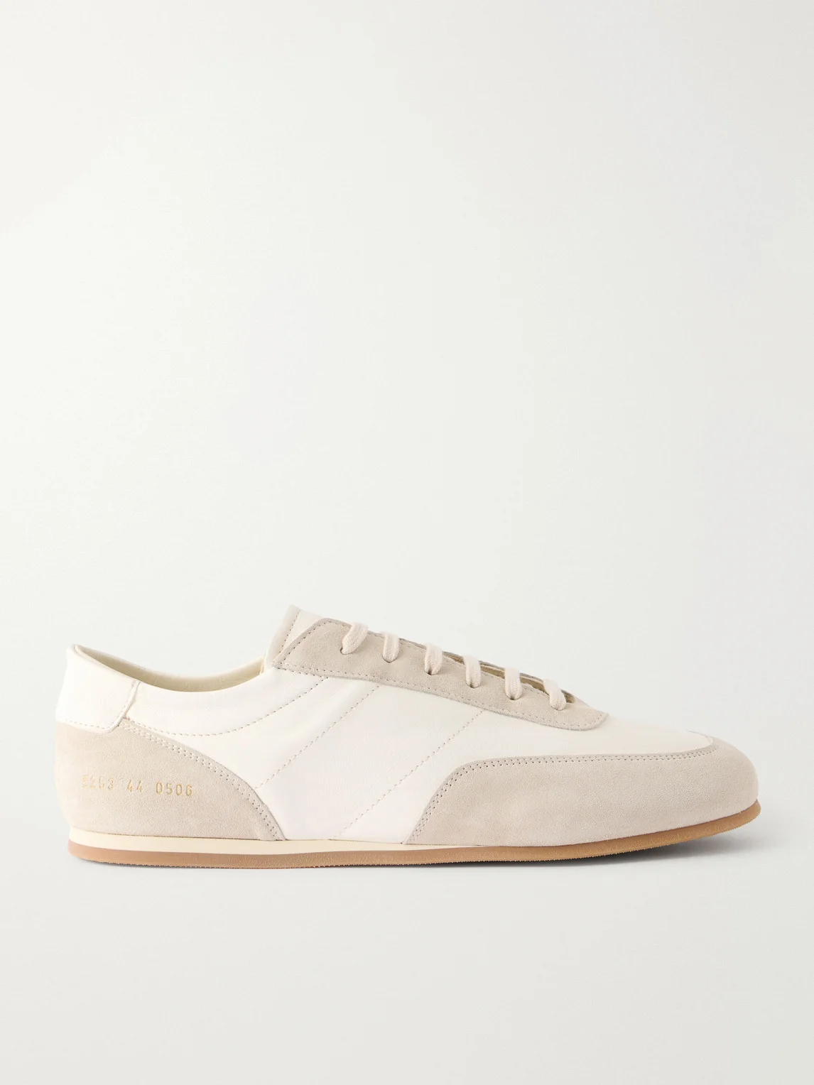 Minimal Runner Suede-Trimmed Leather Sneakers - 1