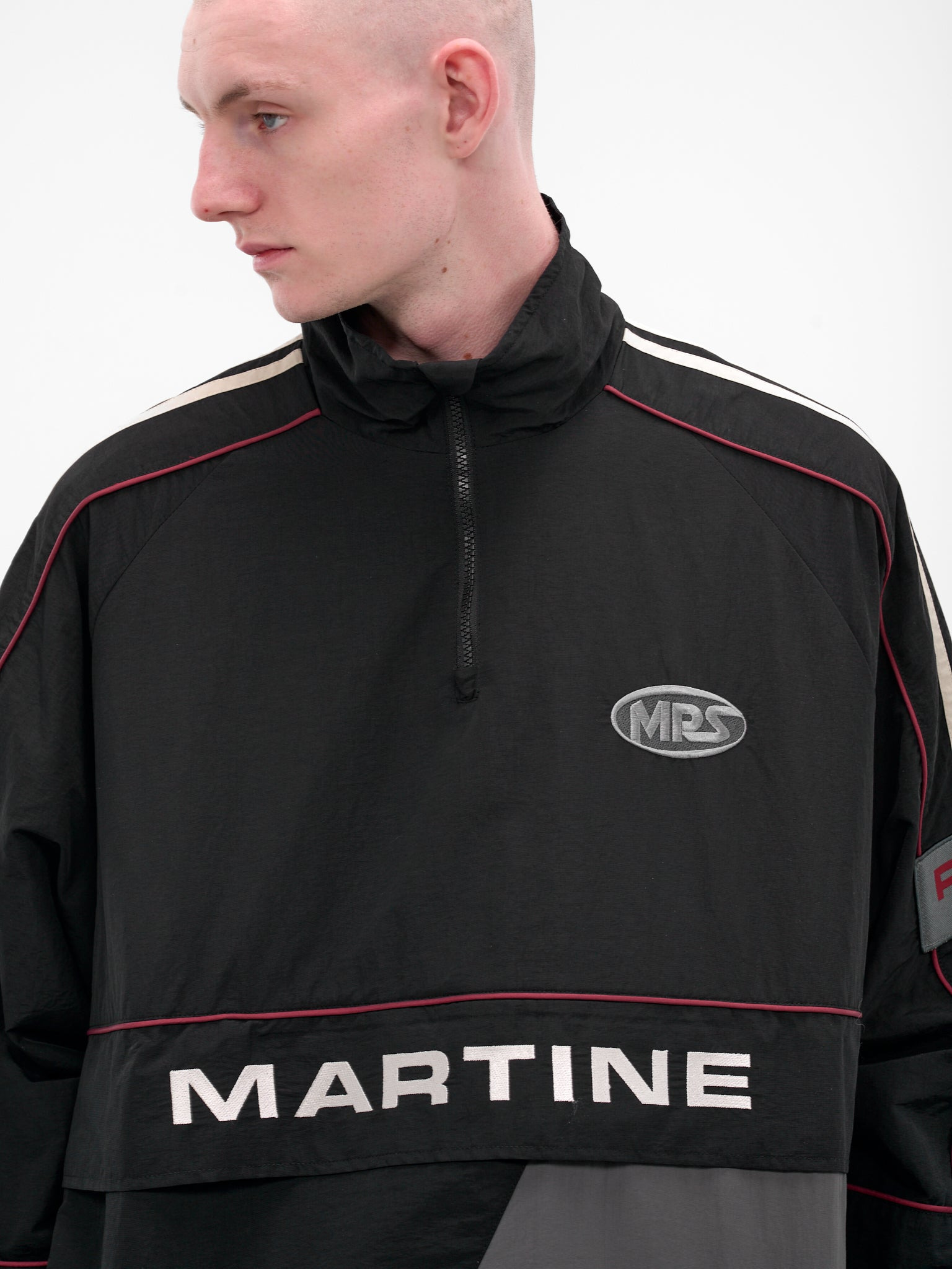 Black Hockey Nylon Pullover - 4