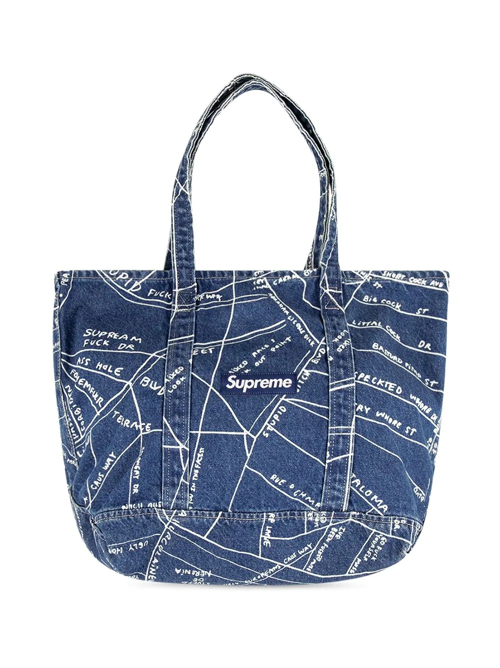 Gonz Map denim tote - 1