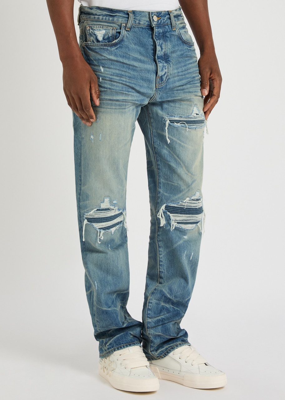 Amiri MX1 Ripped Straight-leg Jeans - 2