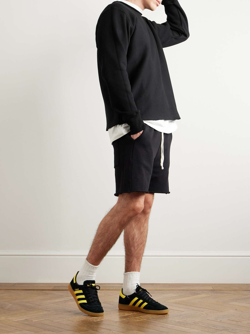 LES TIEN Garment-Dyed Fleece-Back Cotton-Jersey Drawstring Shorts outlook