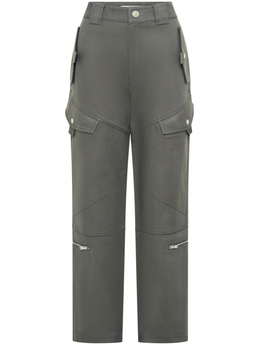 Tactical straight-leg cargo trousers - 1