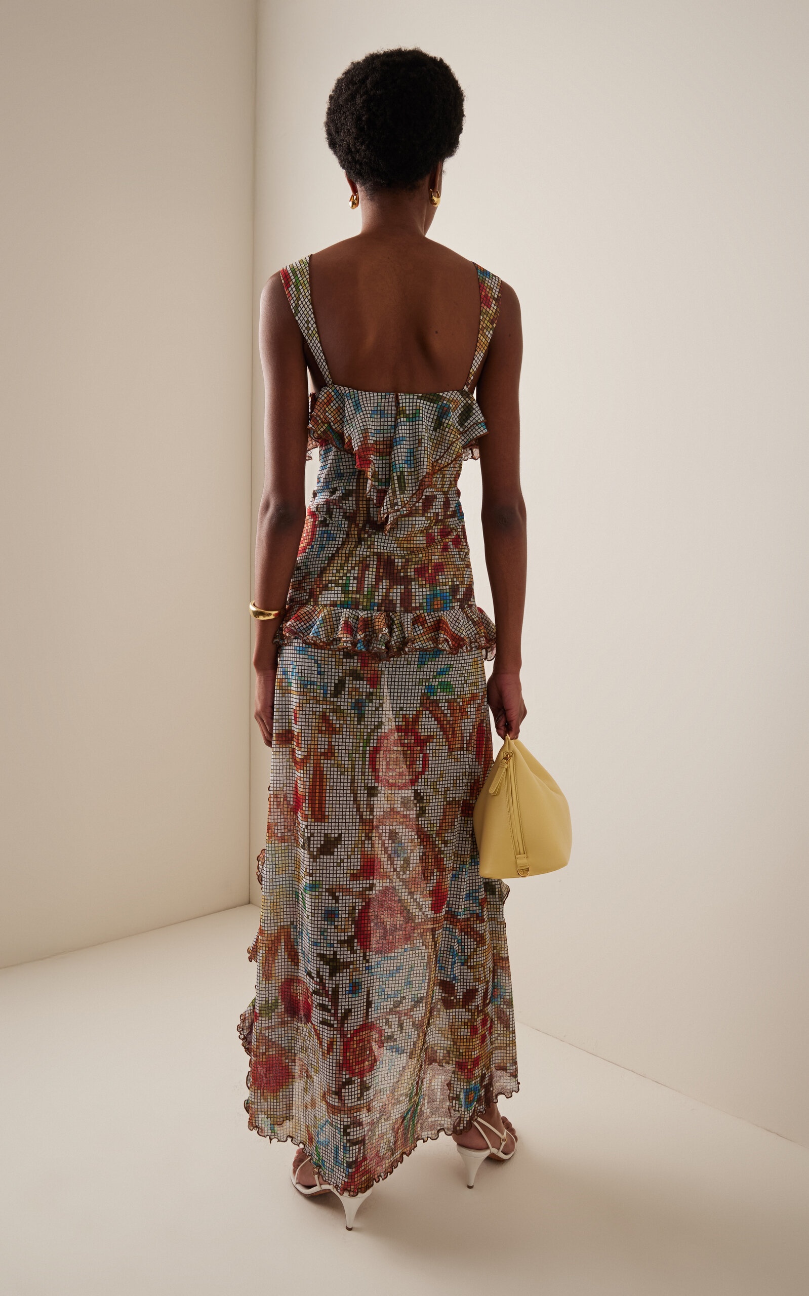Exclusive Chilas Ruffled Crepe Maxi Dress multi - 4