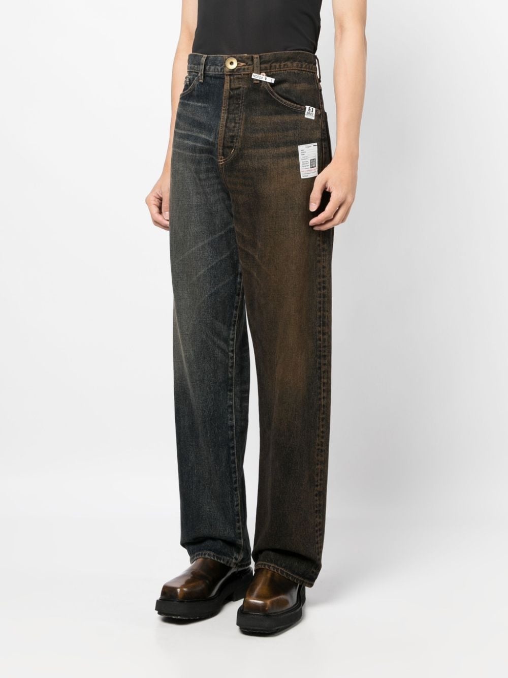 Maison MIHARAYASUHIRO W-Combined straight-leg jeans | REVERSIBLE