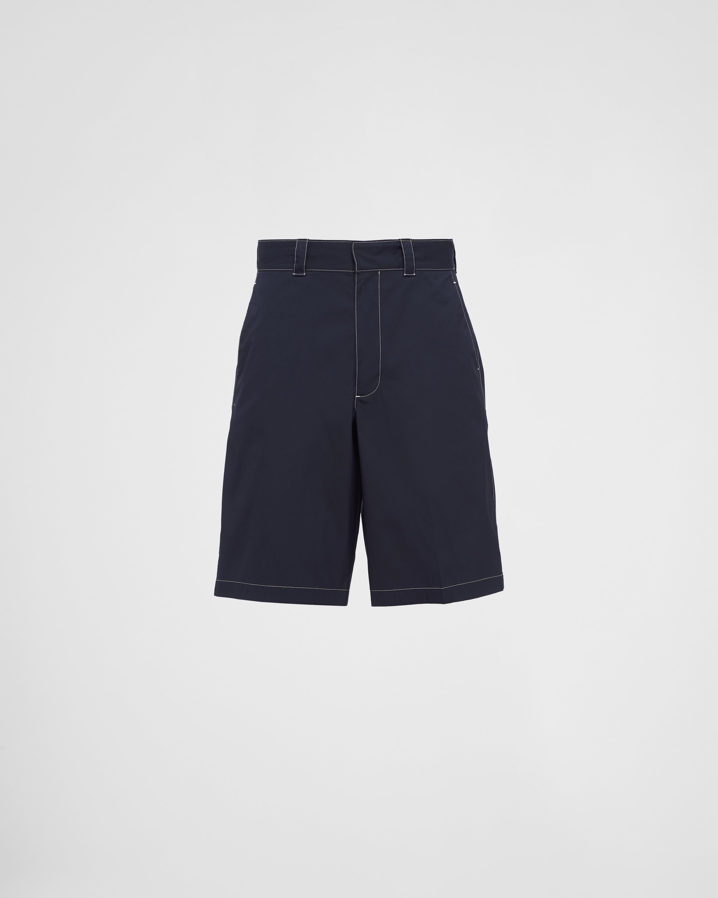 Stretch poplin Bermudas - 1