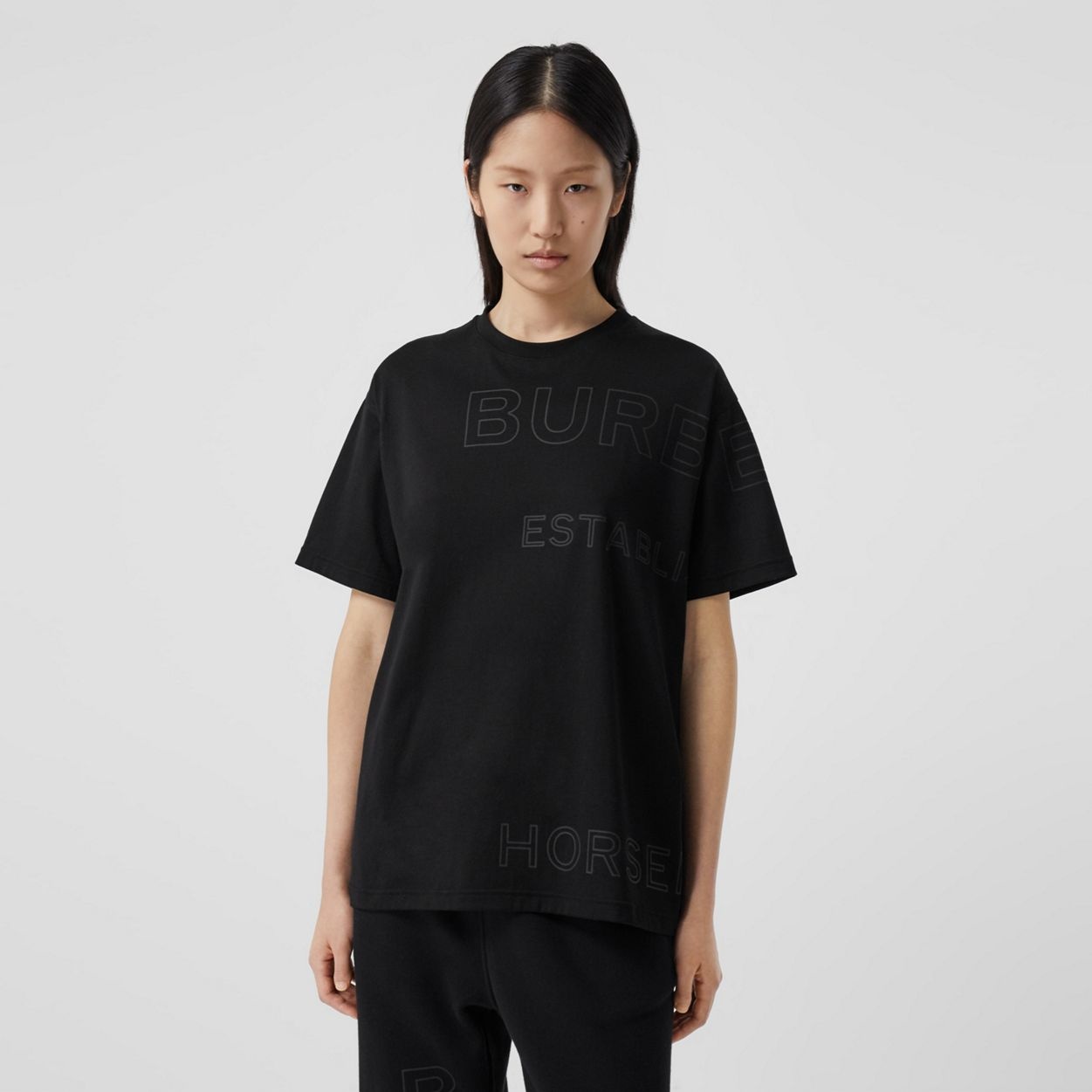 Horseferry Print Cotton Oversized T-shirt - 6