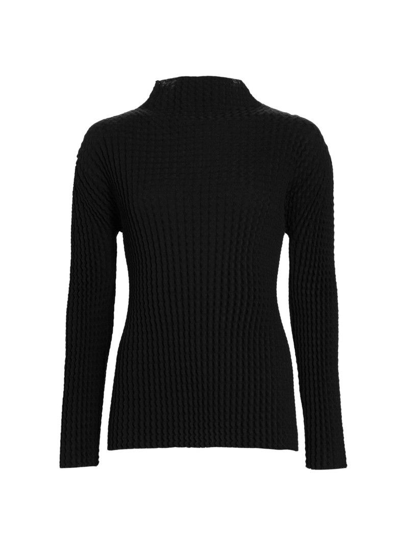 Women's Spongy Long-Sleeve Top - Black 1