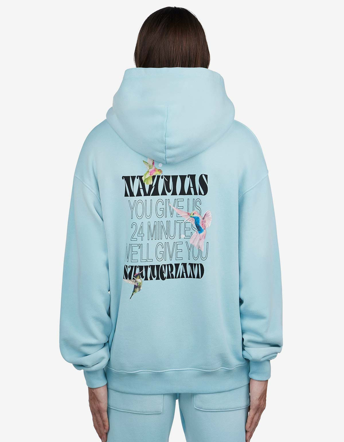 Nahmias Blue Hummingbird Print Hoodie - 3