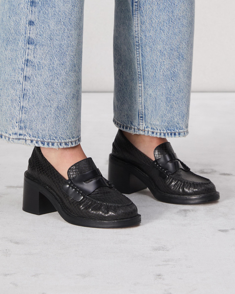 rag & bone Carter Leather Heel Loafer outlook