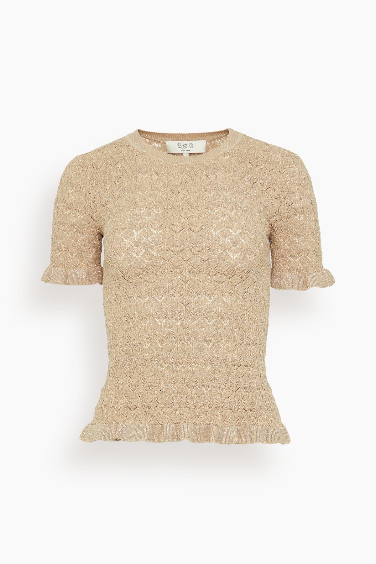 Ruby Knit Tee in Champagne - 1