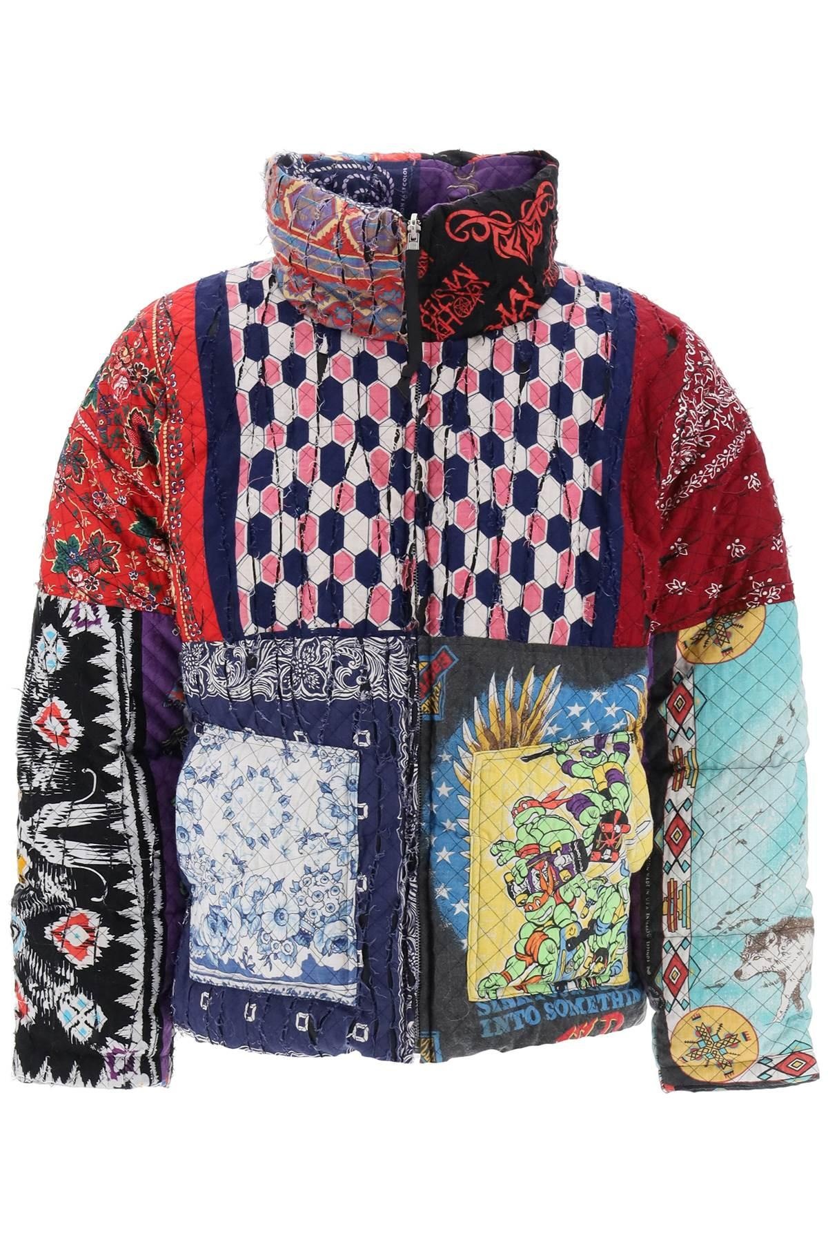 REVERSIBLE PATCHWORK DOWN JACKET - 1