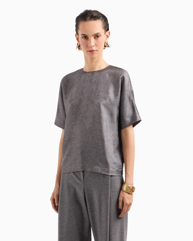 GIORGIO ARMANI Printed silk twill blouse outlook