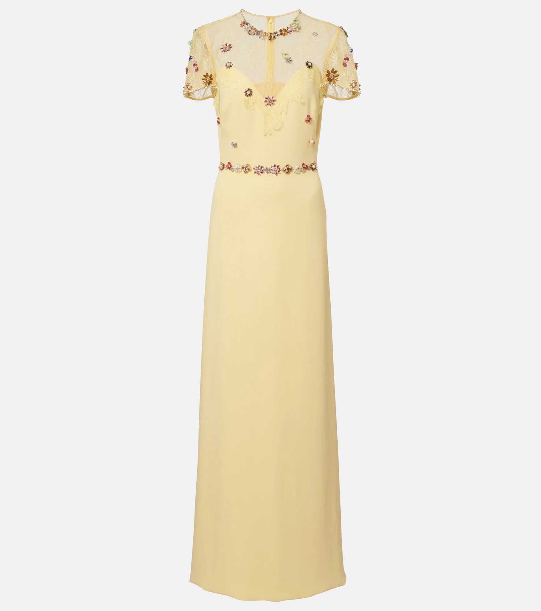 Embellished sequined crêpe gown - 1